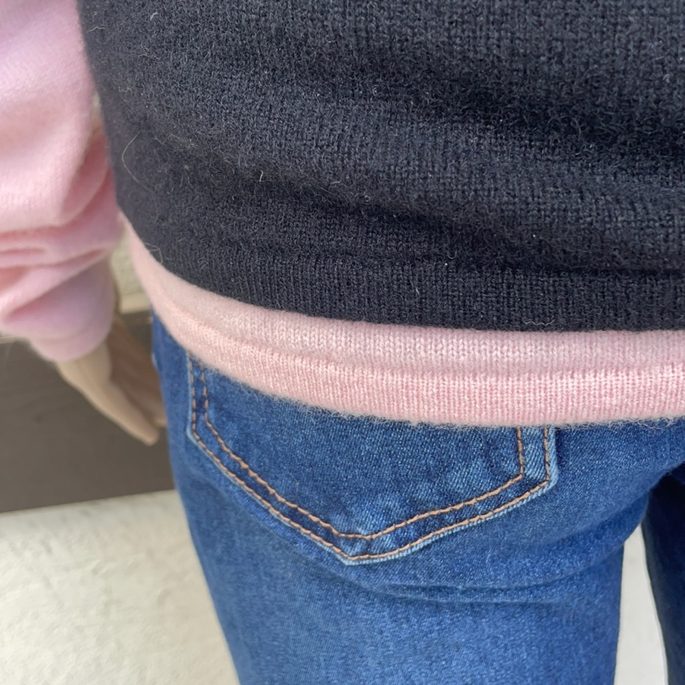 Esther Chen cashmere sweater pink black - Picture 4 of 7